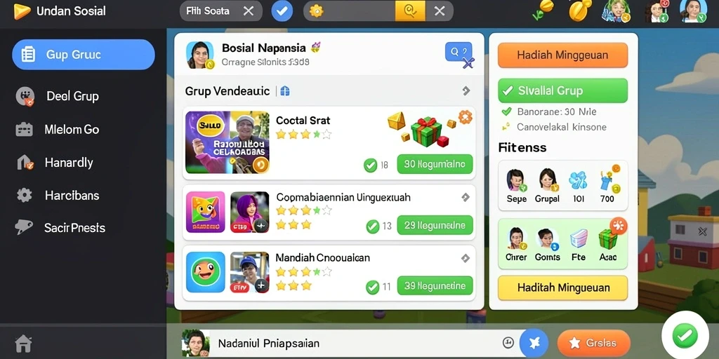 hugo77 - Fitur chat untuk berinteraksi dengan pemain lain.